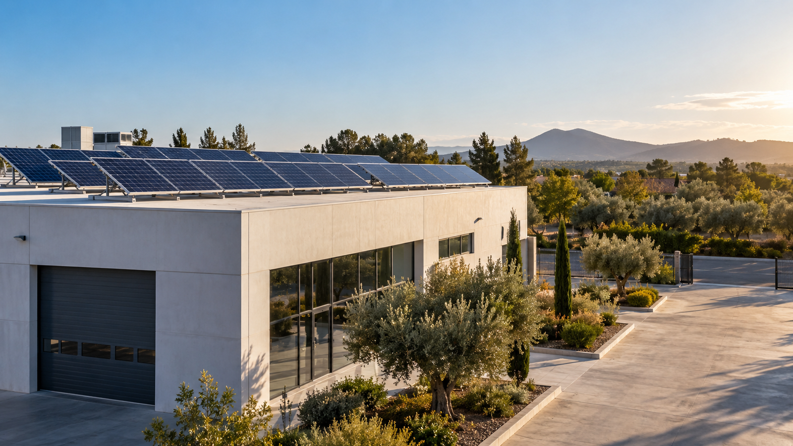 Empresa con una instalación solar de autoconsumo en cubierta